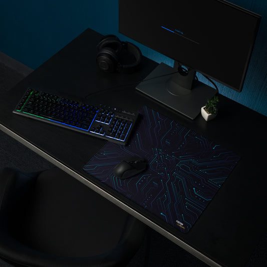 Exclusive Gamer Mouse Pad - Circuitry - Blue - Style 4