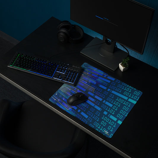 Exclusive Gamer Mouse Pad - Circuitry Blue Matrix