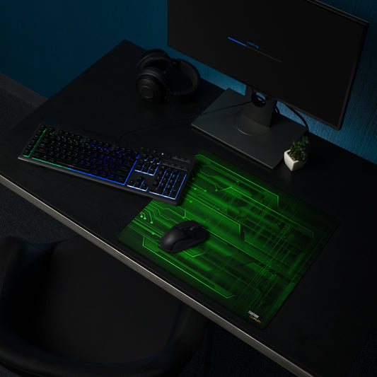 Exclusive Gamer Mouse Pad - Circuitry - Green - Style 1