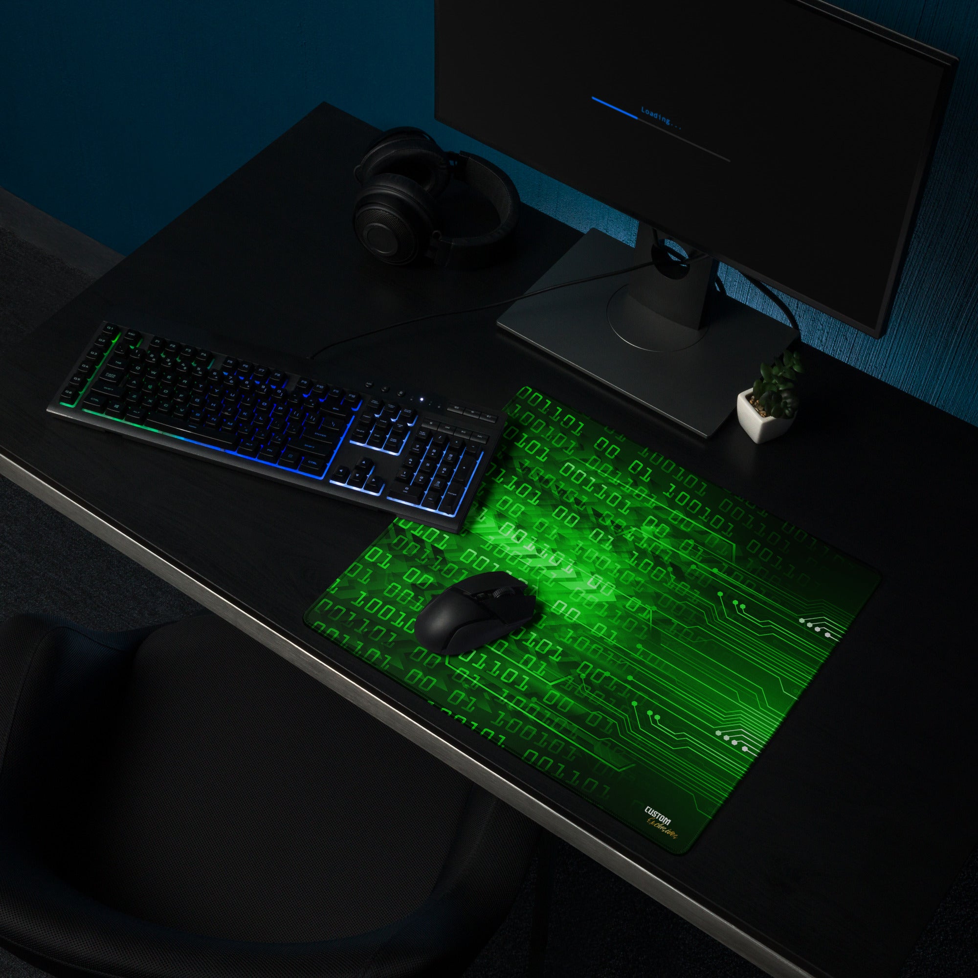 Exclusive Gamer Mouse Pad - Circuitry - Green - Style 2