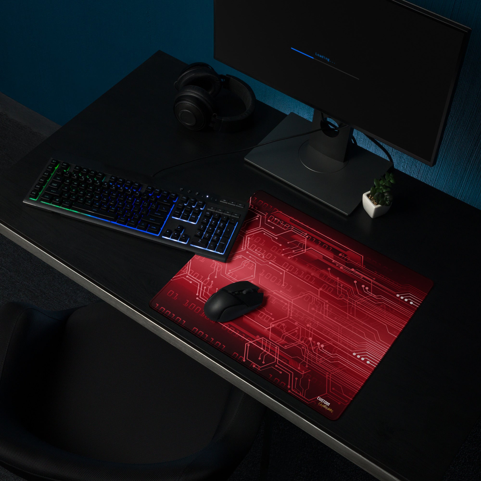 Exclusive Gamer Mouse Pad - Circuitry - Red