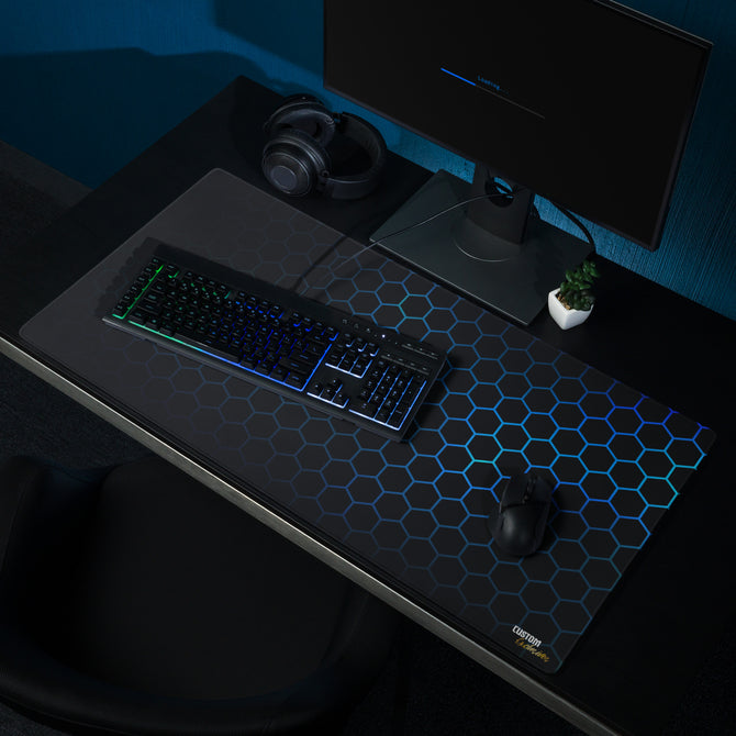 Exclusive Gamer Mouse Pad - Gamer Honeycomb Blue