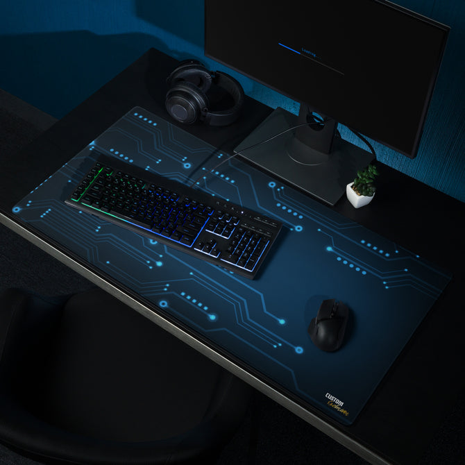 Exclusive Gamer Mouse Pad - Circuitry - Blue - Style 2