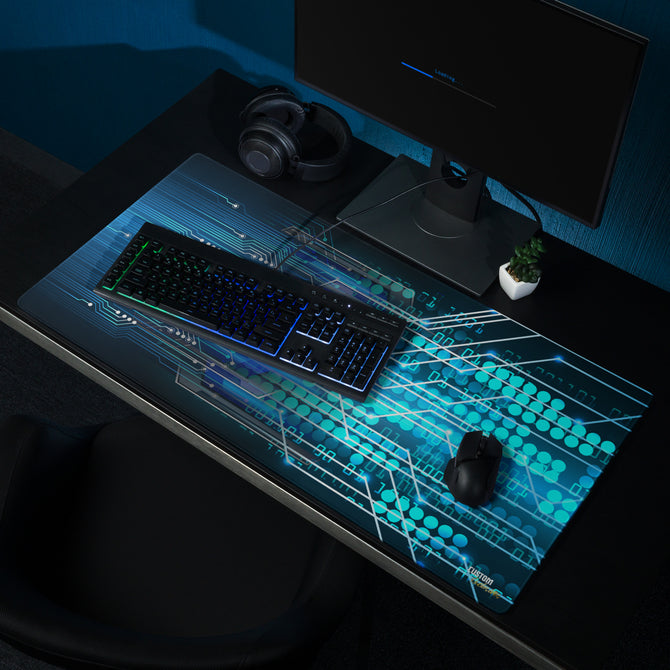 Exclusive Gamer Mouse Pad - Circuitry Blue Matrix 2