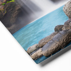 Premium Metal Wall Art - Flowers & Waterfalls