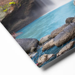 Premium Metal Wall Art - Flowers & Waterfalls