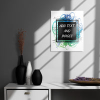 Premium Glossy Metal Wall Art (Vertical) - Design Your Own