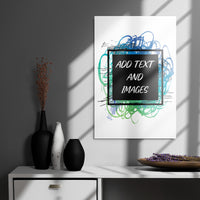 Premium Glossy Metal Wall Art (Vertical) - Design Your Own