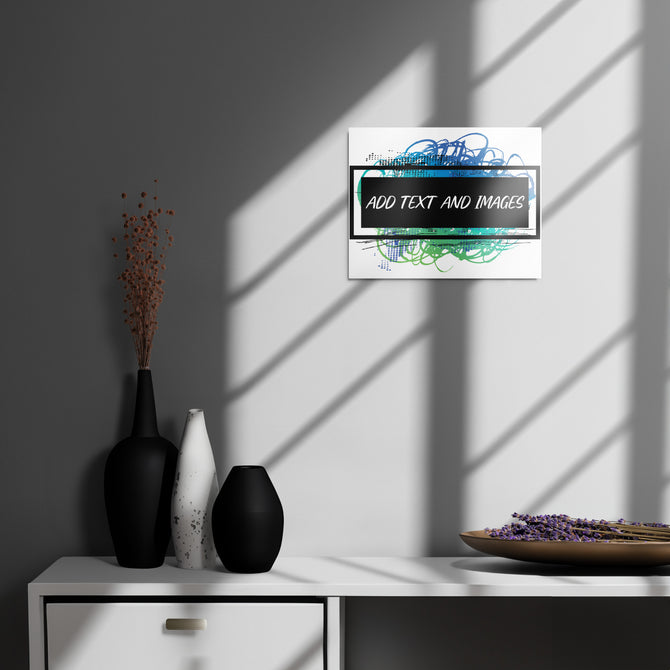 Premium Glossy Metal Wall Art (Horizontal) - Design Your Own