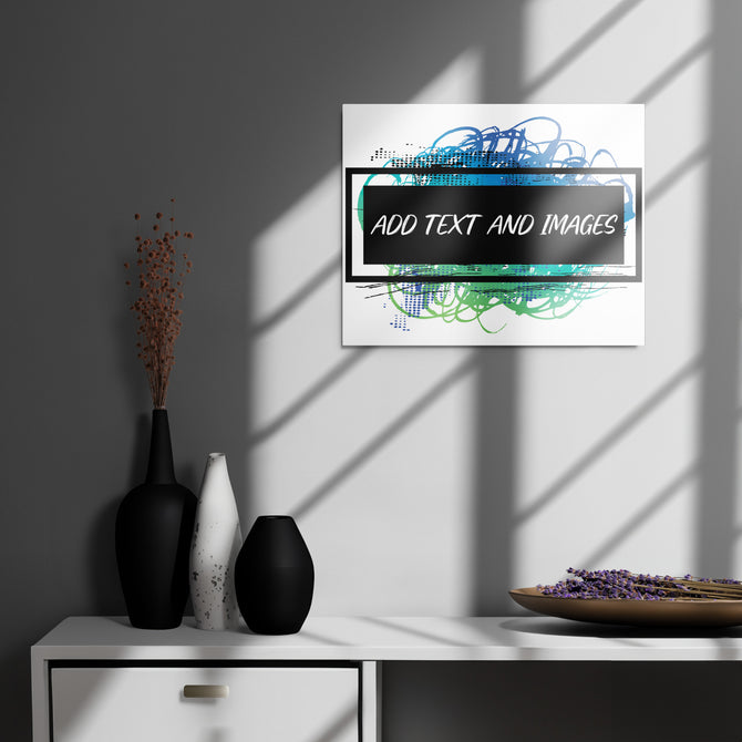 Premium Glossy Metal Wall Art (Horizontal) - Design Your Own