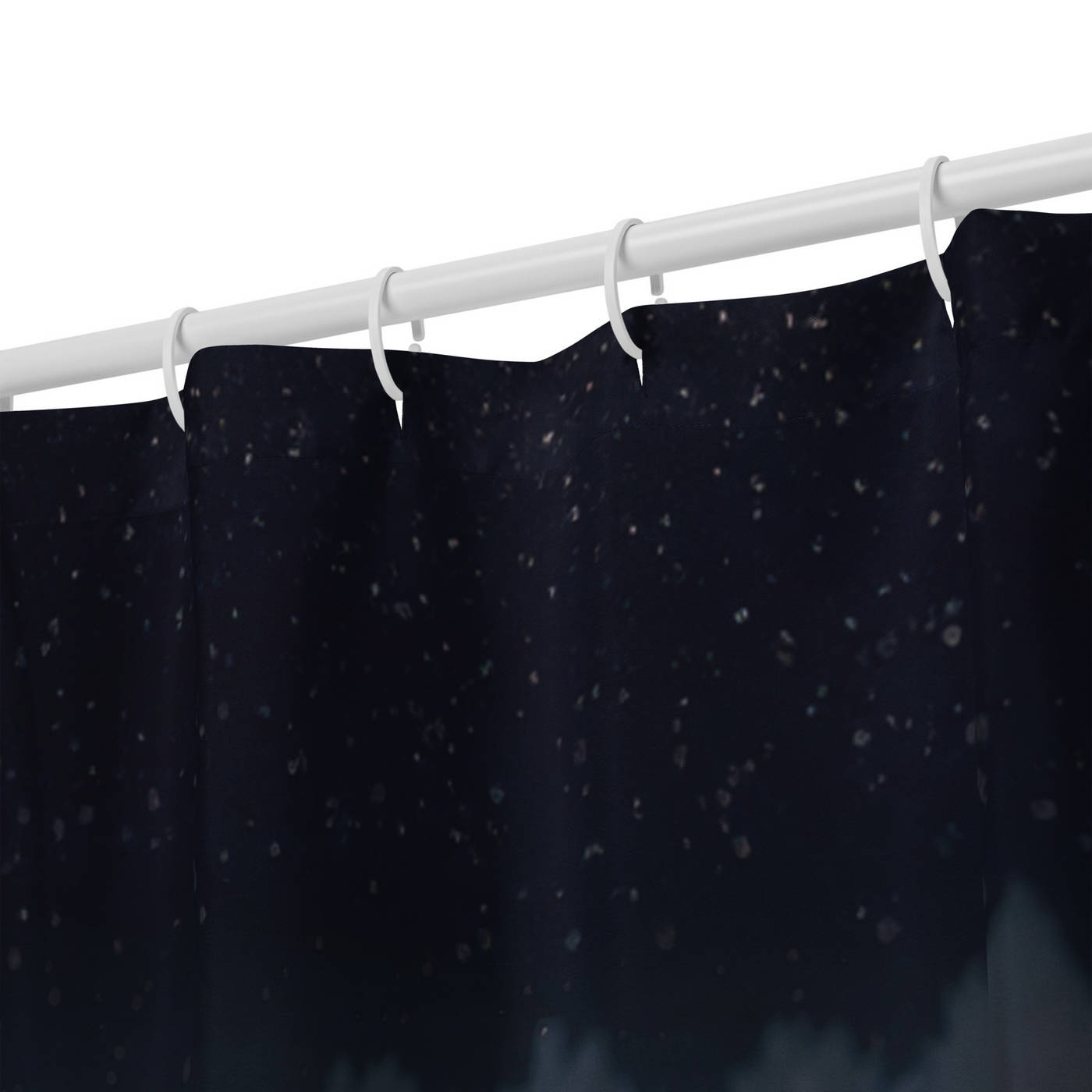 Bathroom Shower Curtain - Snowy Christmas House