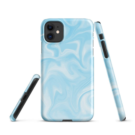 iPhone® Snap Case - Pattern - Marble - Blue Style 1 - Glossy - iPhone 11