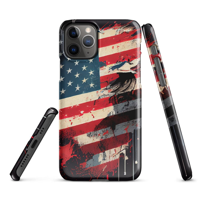 iPhone® Snap Case - USA - Flag Style 2 - Glossy - iPhone 11 Pro