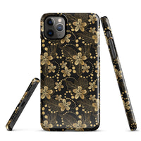 iPhone® Snap Case - Pattern - Floral Gold 1 - Glossy - iPhone 11 Pro Max