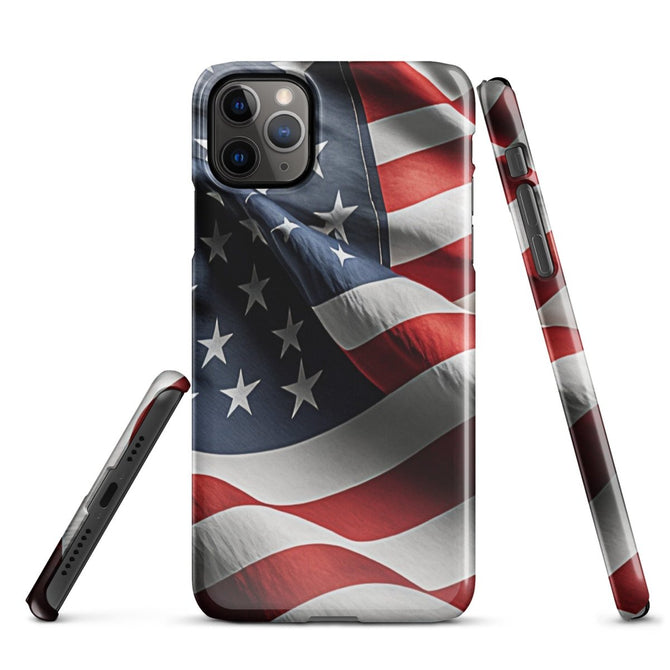 iPhone® Snap Case - USA - Flag Style 1 - Glossy - iPhone 11 Pro Max