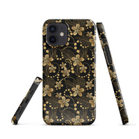 iPhone® Snap Case - Pattern - Floral Gold 1 - Glossy - iPhone 12