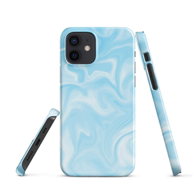 iPhone® Snap Case - Pattern - Marble - Blue Style 1 - Glossy - iPhone 12