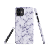 iPhone® Snap Case - Pattern - Marble - Purple Style 1 - Glossy - iPhone 12