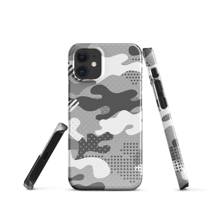 iPhone® Snap Case - Pattern - Winter Camo 1 - Glossy - iPhone 12 Mini