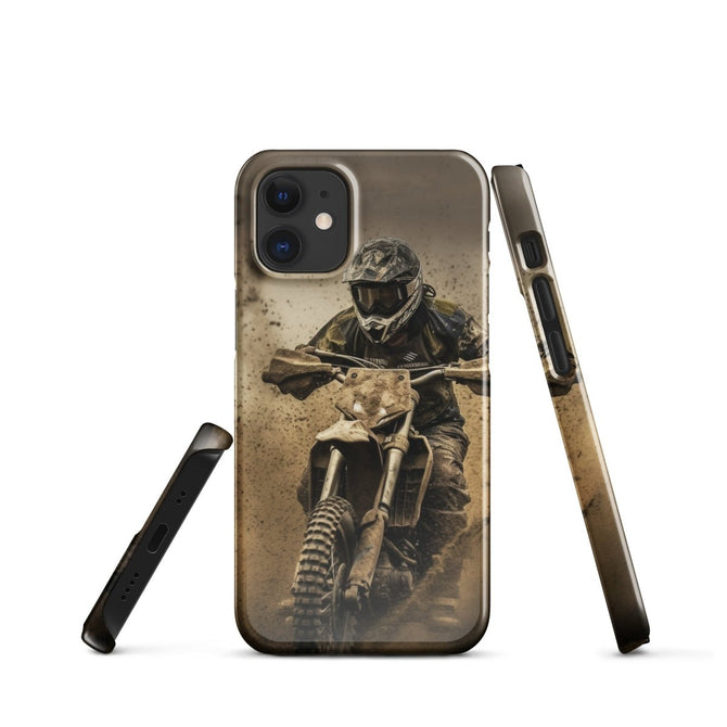 iPhone® Snap Case - Transportation (Offroad) - Dirt Bike Style 1 - Glossy - iPhone 12 Mini