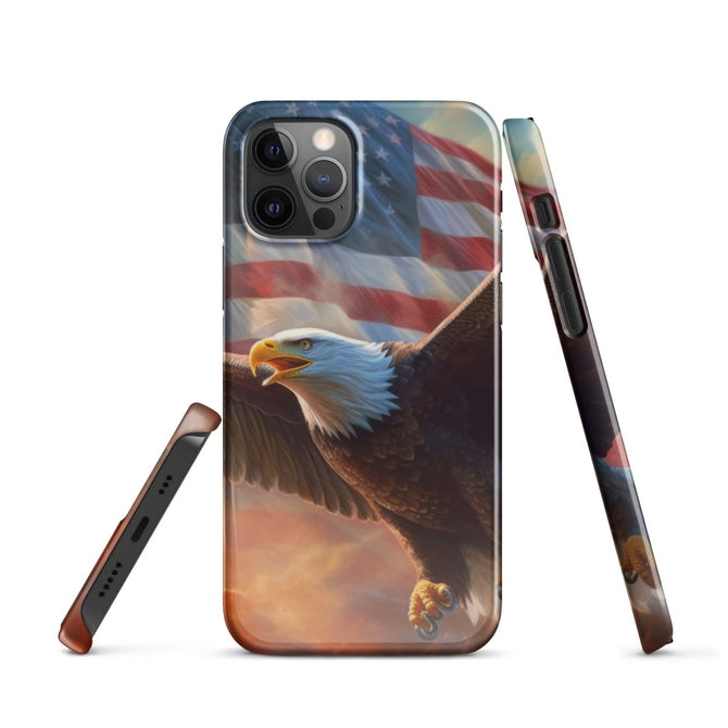 iPhone® Snap Case - USA - Eagle Flag Style 1 - Glossy - iPhone 12 Pro