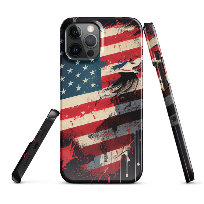 iPhone® Snap Case - USA - Flag Style 2 - Glossy - iPhone 12 Pro Max