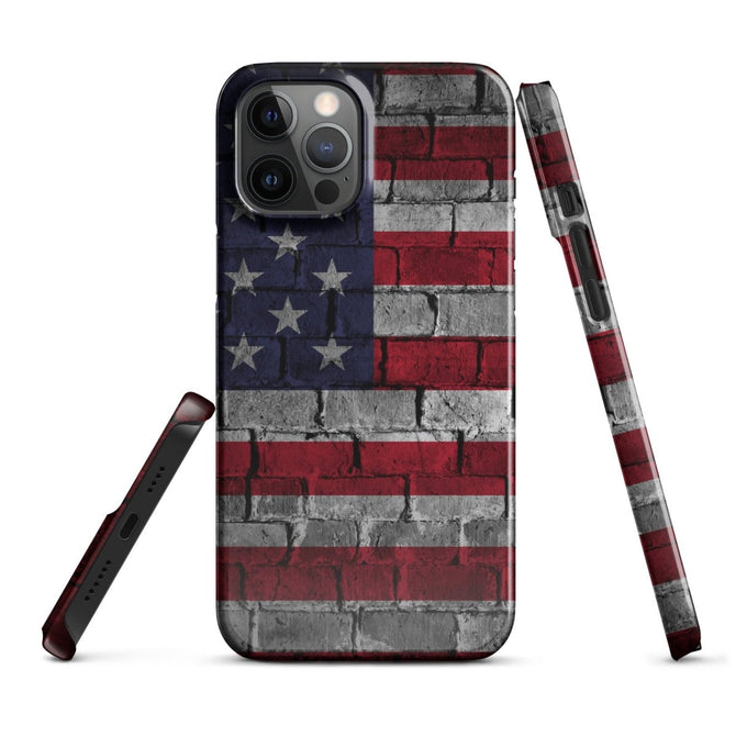 iPhone® Snap Case - USA - Flag Style 3 - Glossy - iPhone 12 Pro Max