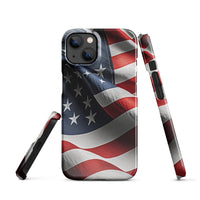 iPhone® Snap Case - USA - Flag Style 1 - Glossy - iPhone 13