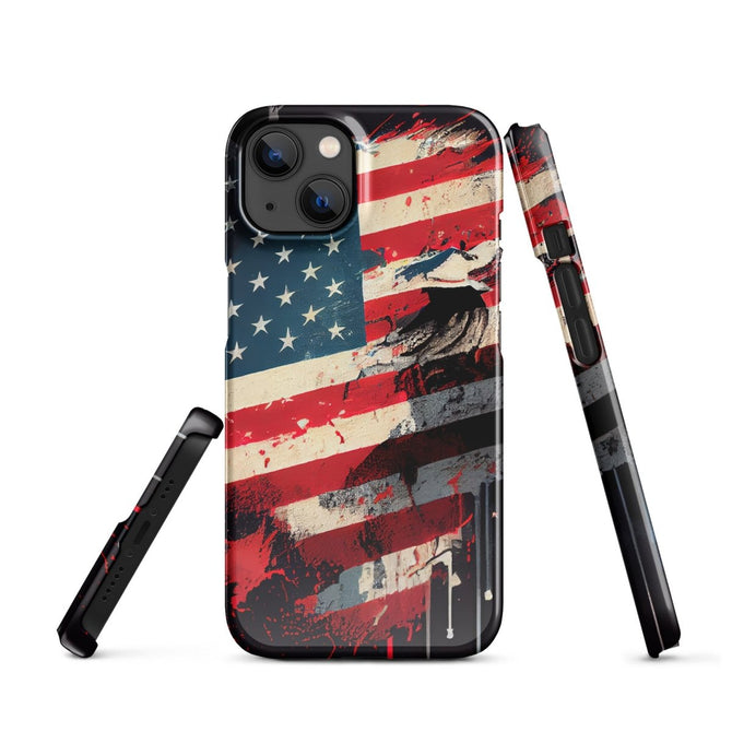 iPhone® Snap Case - USA - Flag Style 2 - Glossy - iPhone 13