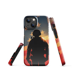 iPhone® Snap Case - Military - Marine USA Flag Style 1 - Glossy - iPhone 13 Mini