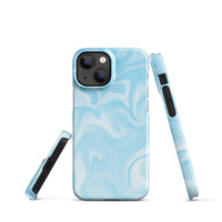 iPhone® Snap Case - Pattern - Marble - Blue Style 1 - Glossy - iPhone 13 Mini