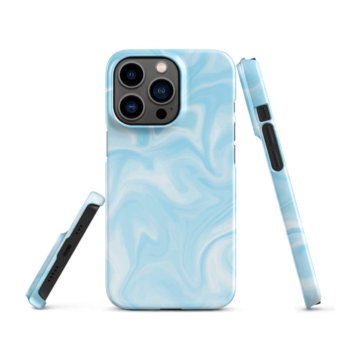 iPhone® Snap Case - Pattern - Marble - Blue Style 1 - Glossy - iPhone 13 Pro