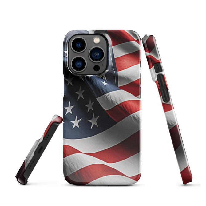 iPhone® Snap Case - USA - Flag Style 1 - Glossy - iPhone 13 Pro