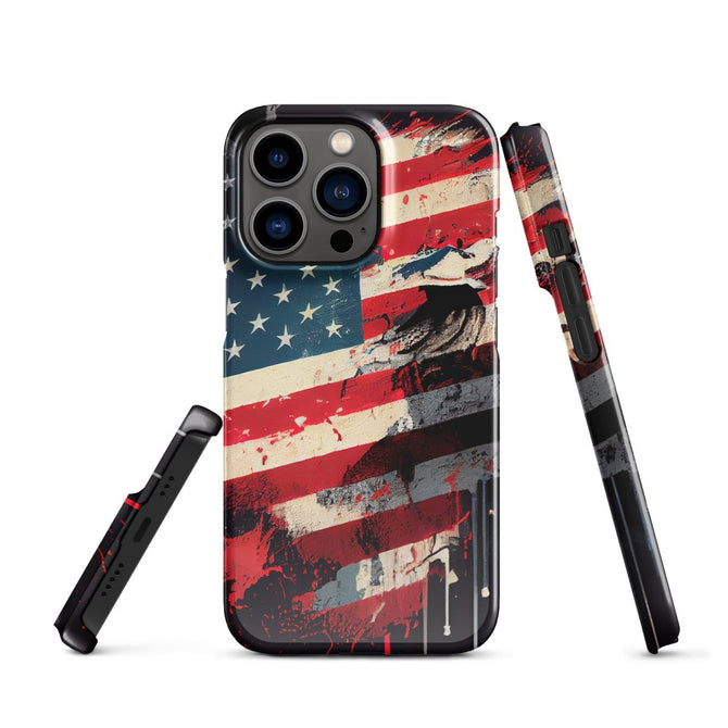 iPhone® Snap Case - USA - Flag Style 2 - Glossy - iPhone 13 Pro