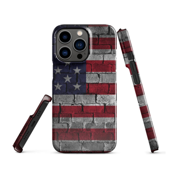 iPhone® Snap Case - USA - Flag Style 3 - Glossy - iPhone 13 Pro