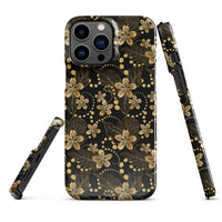 iPhone® Snap Case - Pattern - Floral Gold 1 - Glossy - iPhone 13 Pro Max