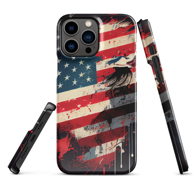 iPhone® Snap Case - USA - Flag Style 2 - Glossy - iPhone 13 Pro Max