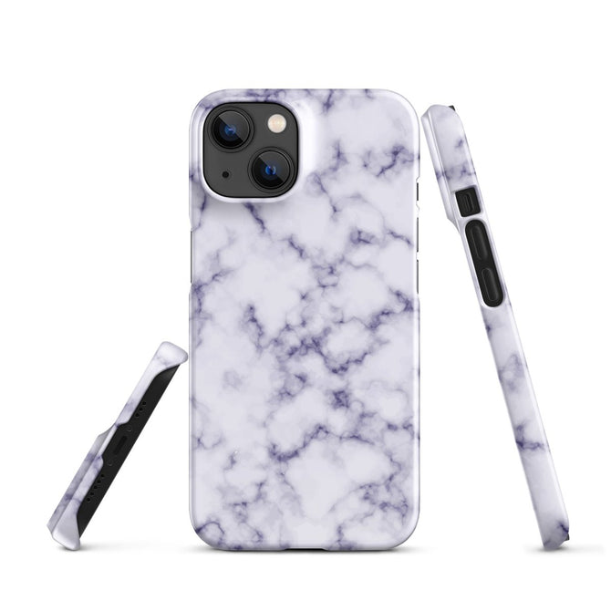 iPhone® Snap Case - Pattern - Marble - Purple Style 1 - Glossy - iPhone 14