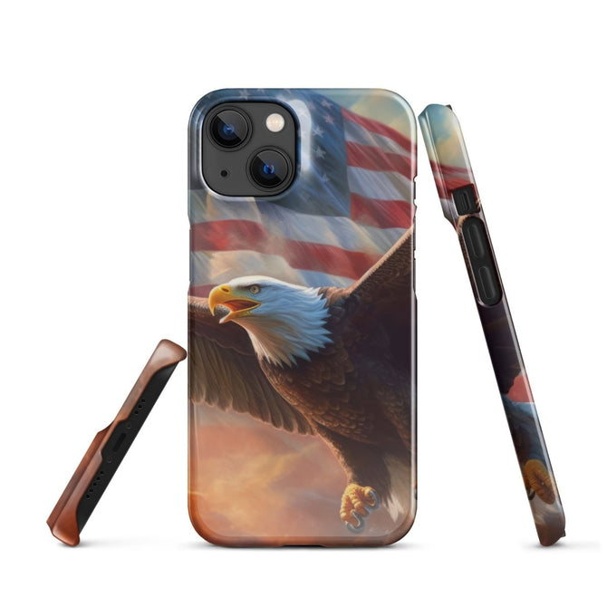 iPhone® Snap Case - USA - Eagle Flag Style 1 - Glossy - iPhone 14