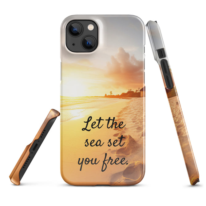 iPhone® Snap Case - Nature - Beach Style 1 - Glossy - iPhone 14 Plus