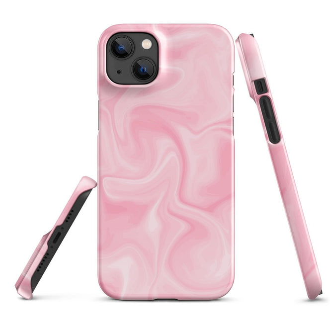 iPhone® Snap Case - Pattern - Marble - Pink Style 2 - Glossy - iPhone 14 Plus