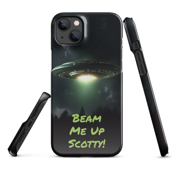 iPhone® Snap Case - Space - Alien UFO Style 1 - Glossy - iPhone 14 Plus