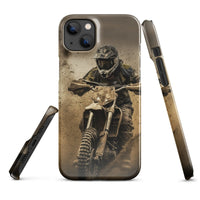 iPhone® Snap Case - Transportation (Offroad) - Dirt Bike Style 1 - Glossy - iPhone 14 Plus