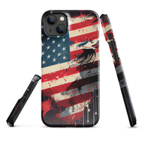 iPhone® Snap Case - USA - Flag Style 2 - Glossy - iPhone 14 Plus