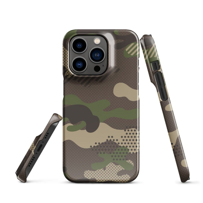 iPhone® Snap Case - Pattern - Forest Camo 1 - Glossy - iPhone 14 Pro