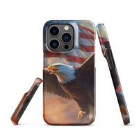 iPhone® Snap Case - USA - Eagle Flag Style 1 - Glossy - iPhone 14 Pro