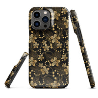 iPhone® Snap Case - Pattern - Floral Gold 1 - Glossy - iPhone 14 Pro Max