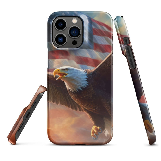 iPhone® Snap Case - USA - Eagle Flag Style 1 - Glossy - iPhone 14 Pro Max