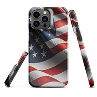 iPhone® Snap Case - USA - Flag Style 1 - Glossy - iPhone 14 Pro Max