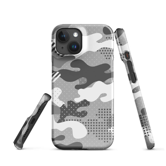 iPhone® Snap Case - Pattern - Winter Camo 1 - Glossy - iPhone 15